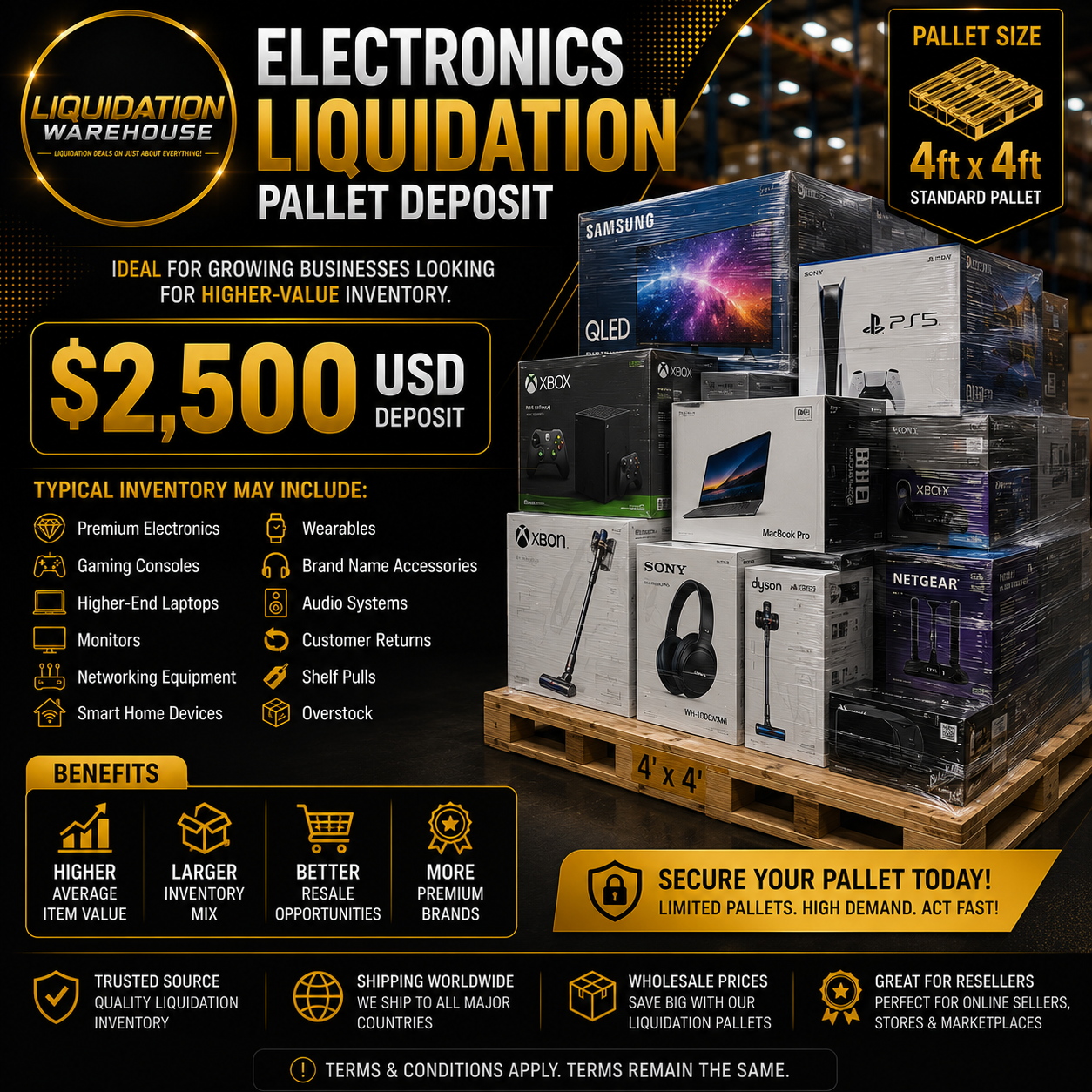 Deluxe $2500 USD Liquidation Package