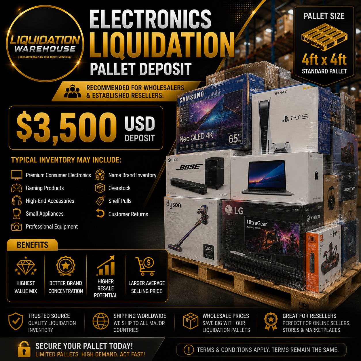 Premium $3500 USD Liquidation Package