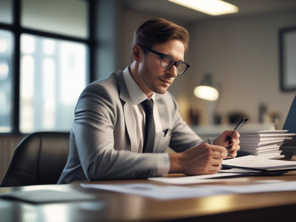 A close up shot of a supportive financial consultant sitting