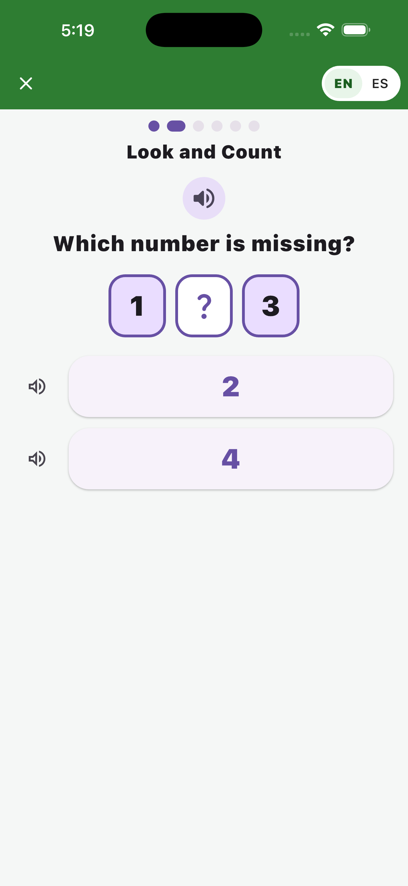 Learn2Earn Math lesson learning experience showing interactive problem solving