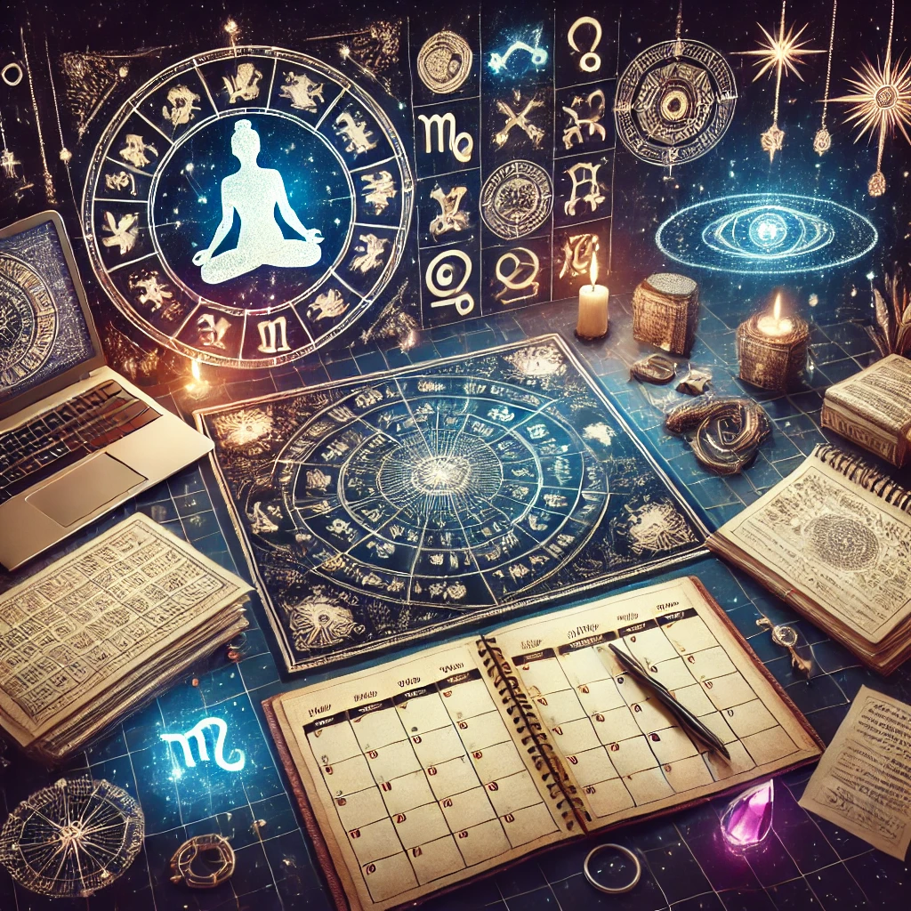dall·e 2024-09-15 15.22.14 - a visually appealing scene representing a comprehensive astrological consultation and life guidance service. the image includes an astrological birth .webp