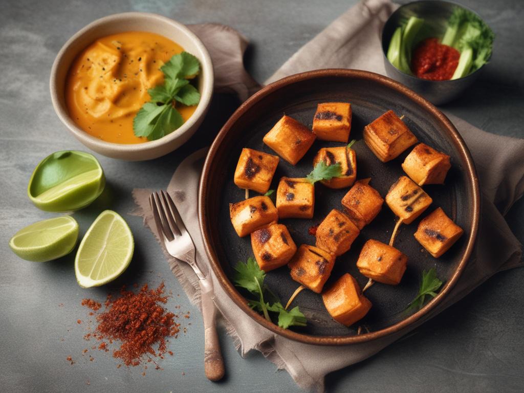 paneer tikka, grilled, spices, appetizer