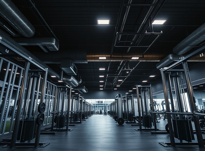 Professional commercial gym facility with True Iron equipment