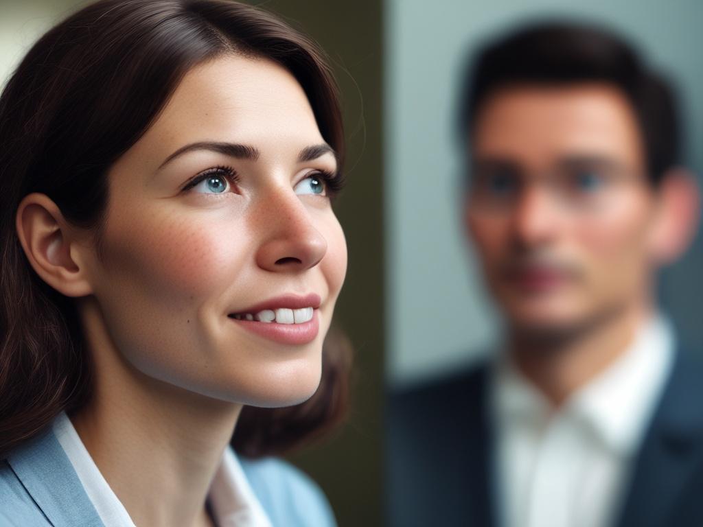 A high resolution close up shot of a person engaged