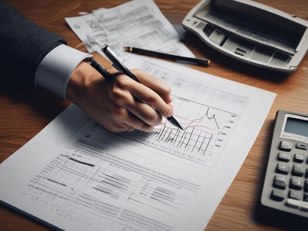 A close up of a report being analyzed on a
