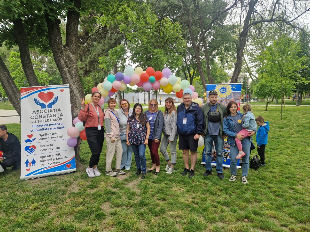 Volunteers and team at community event