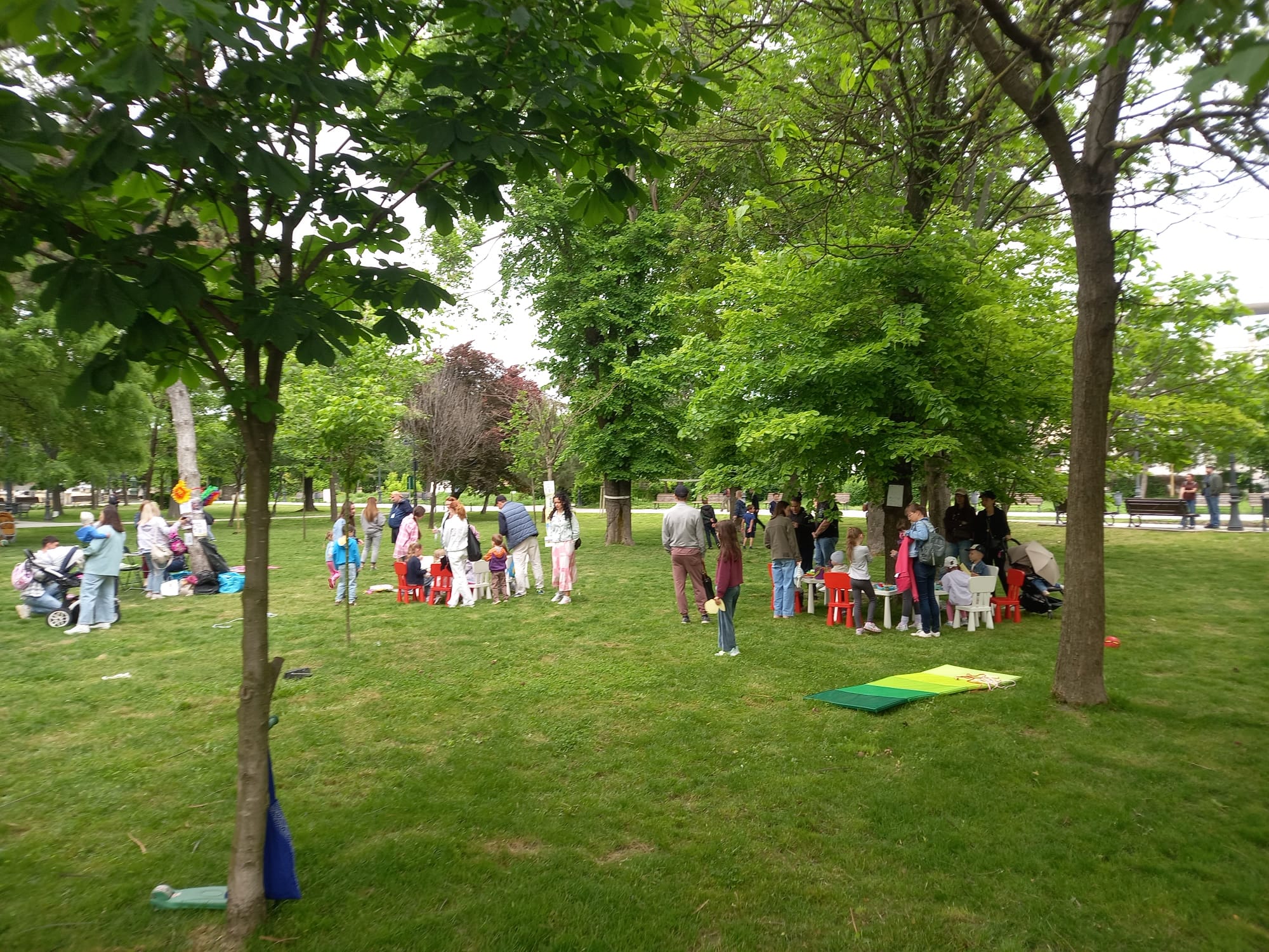 Community gathering at outdoor event