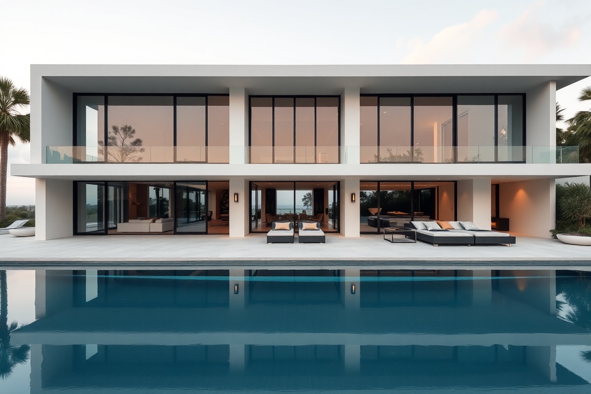 Modern Coastal Estate luxury custom home exterior