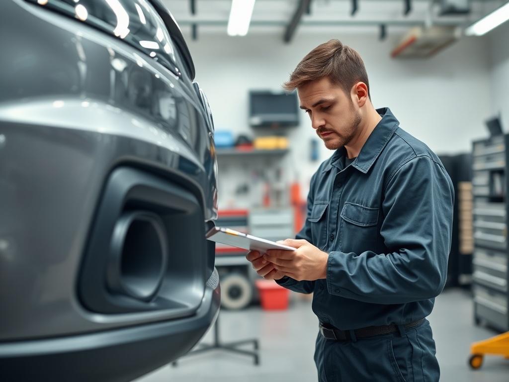 A close up shot of a professional technician inspecting a