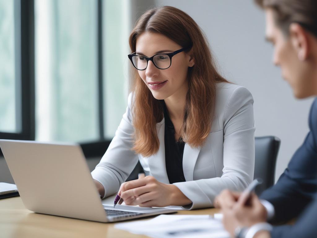 A close up shot of a financial advisor discussing performance
