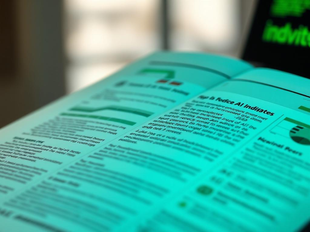 A close up shot of an open book or digital