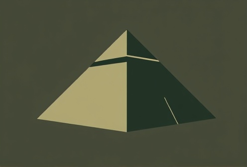 Subtle Egyptian-inspired graphic with modern tech elements