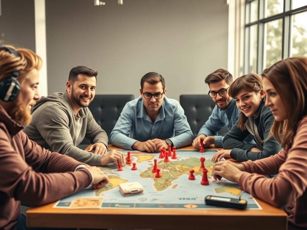 A high resolution image of a diverse group of gamers