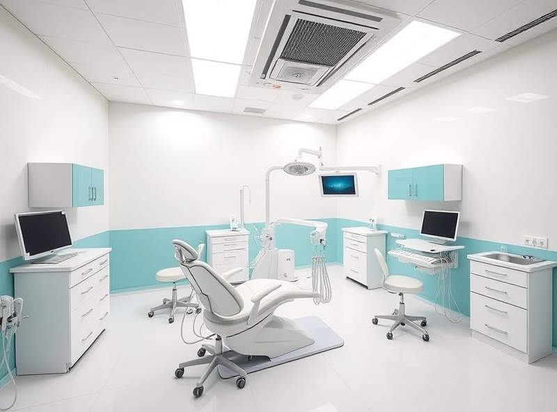 Treatment room with modern equipment