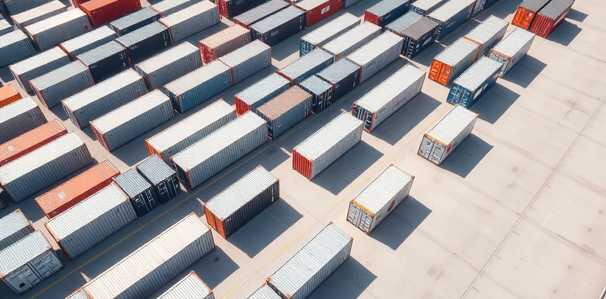 Container storage yard showing professional operations