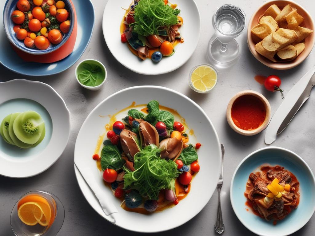 A close up of a beautifully plated dish, showcasing vibrant