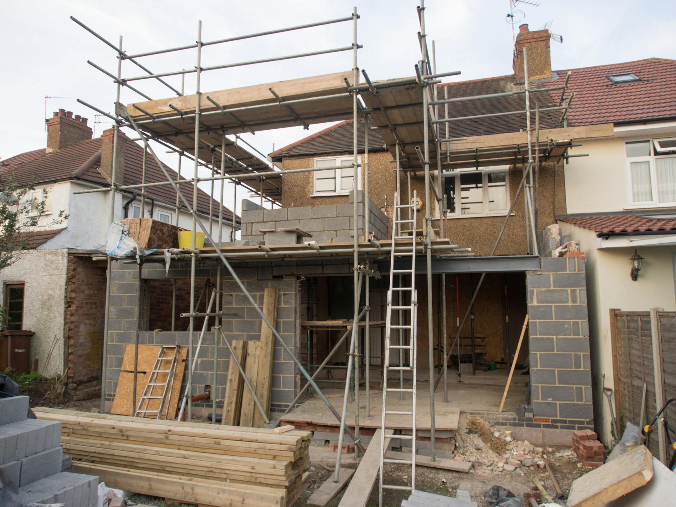building work, building project, building, extension, builders, home improvement, grand designs, bricks, brickwork, brick work, breeze blocks, breeze block, acrow prop, steels, steel beams, 

