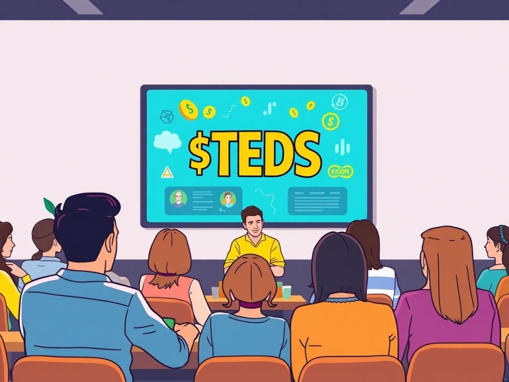 A lively online event featuring a diverse group of people