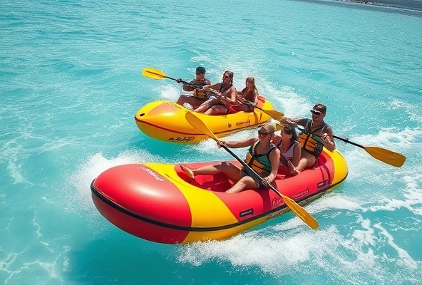Group banana boat ride