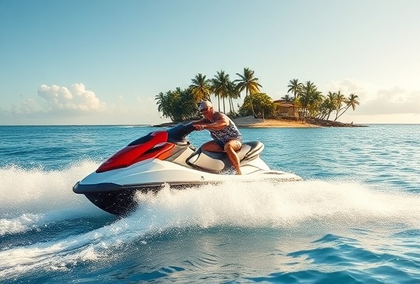 Jet ski action shot