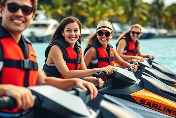 People ready for water sports