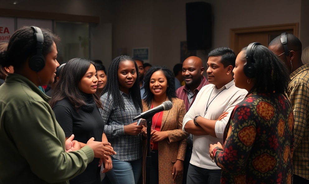 Diverse community members gathering in fellowship and meaningful connection