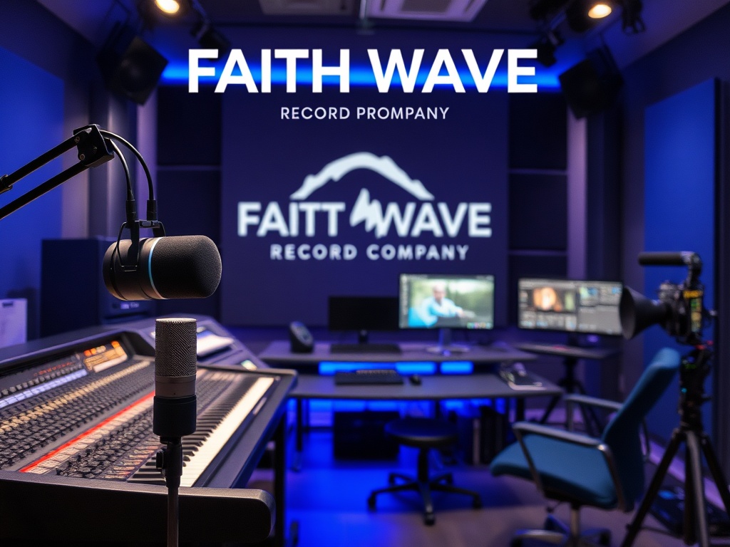 Faith Wave Record Company - Professional music production studio and creative media workspace with modern equipment