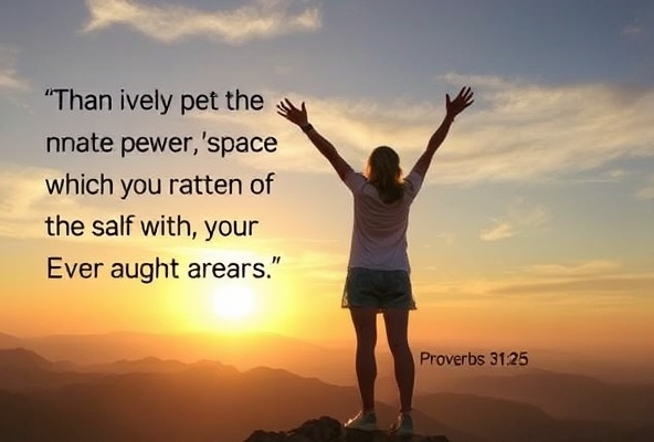 Proverbs 31:25-26 - She is clothed with strength and dignity; she can laugh at the days to come. She speaks with wisdom, and faithful instruction is on her tongue.