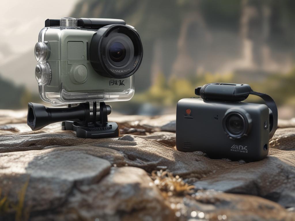 4K action camera, outdoor adventure, waterproof, high-resolution, sports