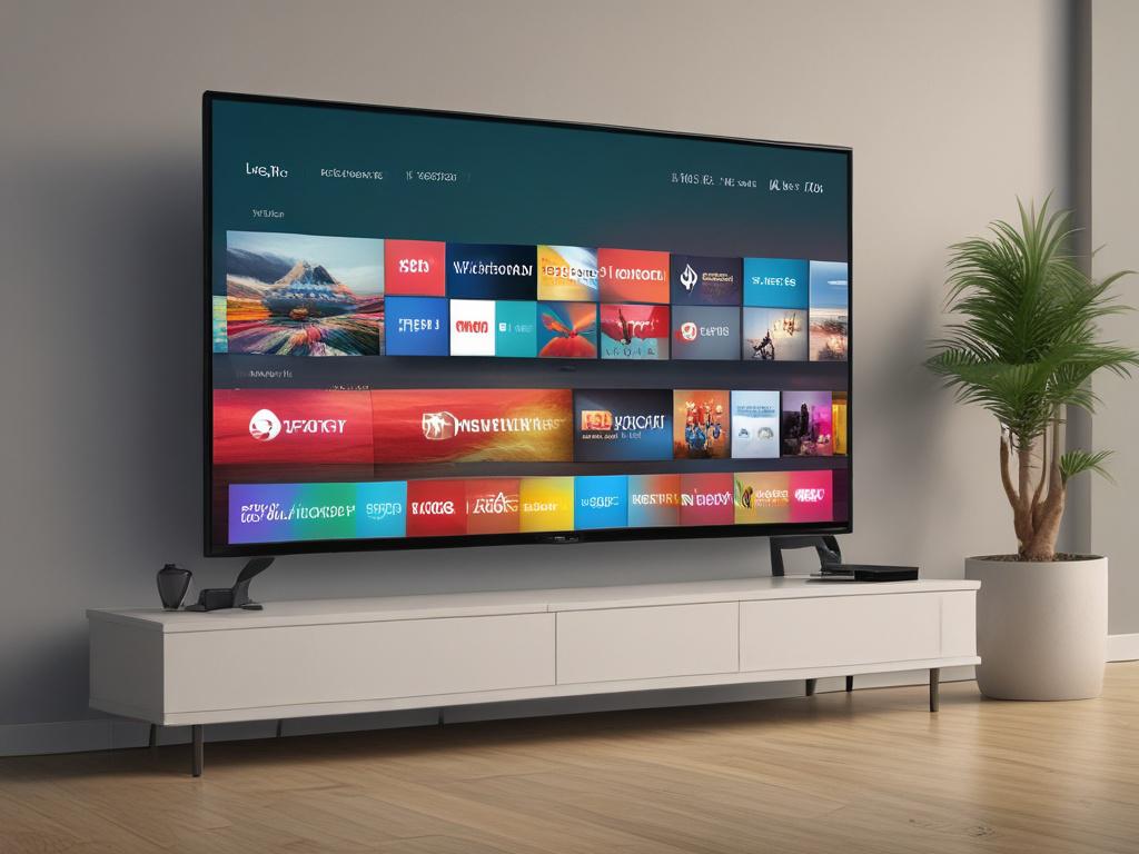 Smart LED TV, home entertainment, vivid colors, sleek design