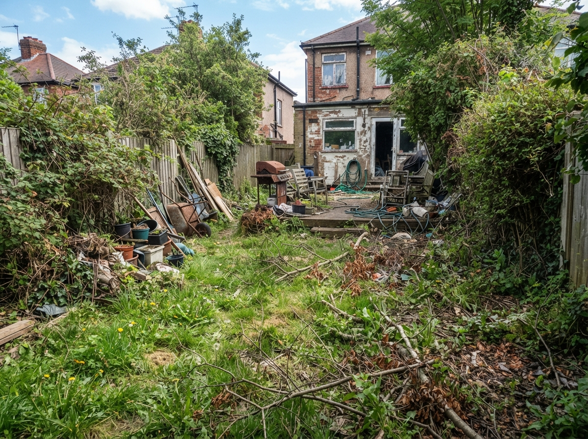 Before backyard cleanup