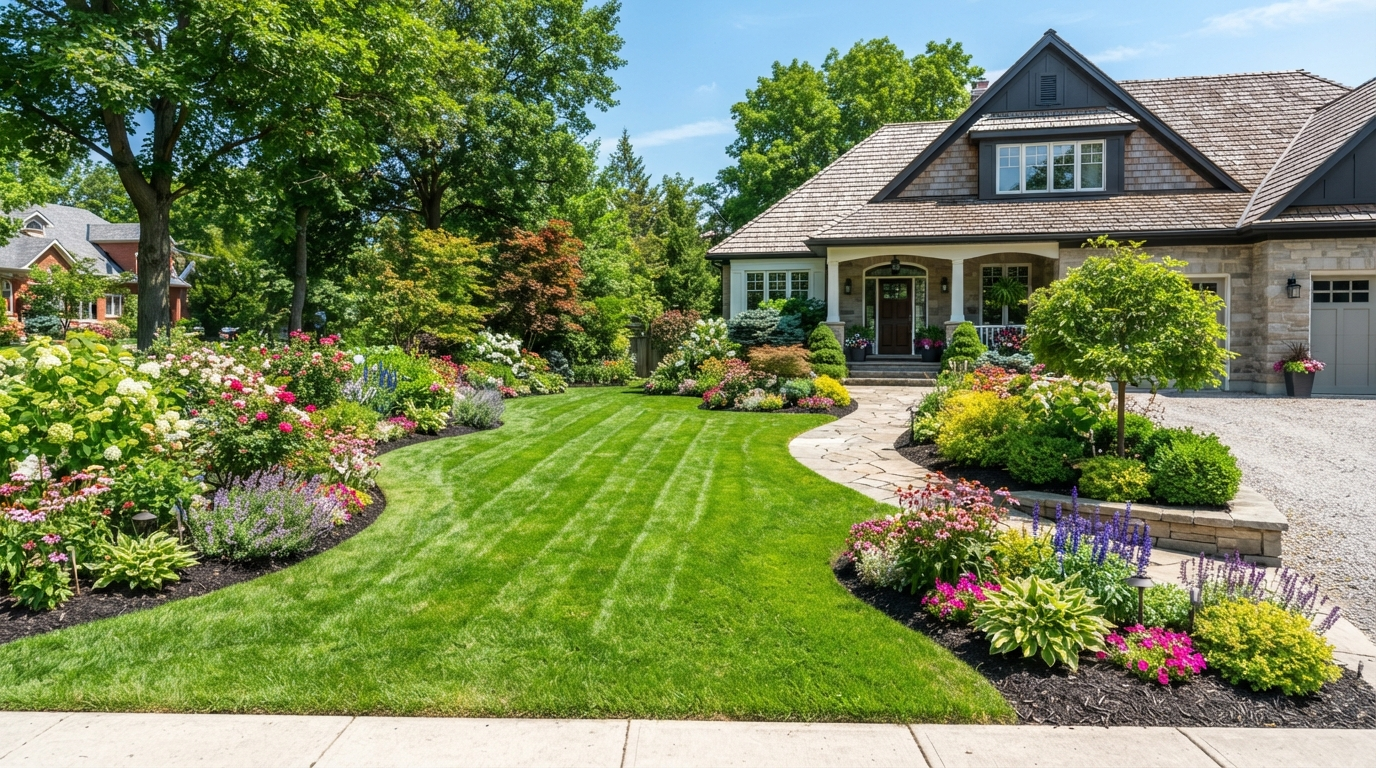 Beautiful professionally maintained lawn