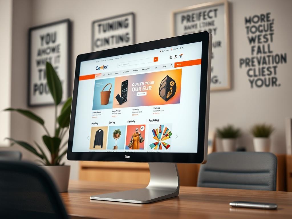 A close up shot of an e commerce website on
