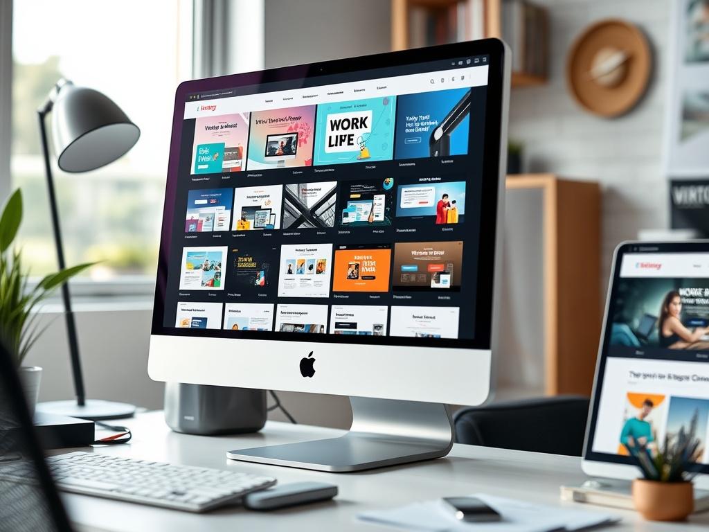 A close up shot of a desktop computer showcasing a