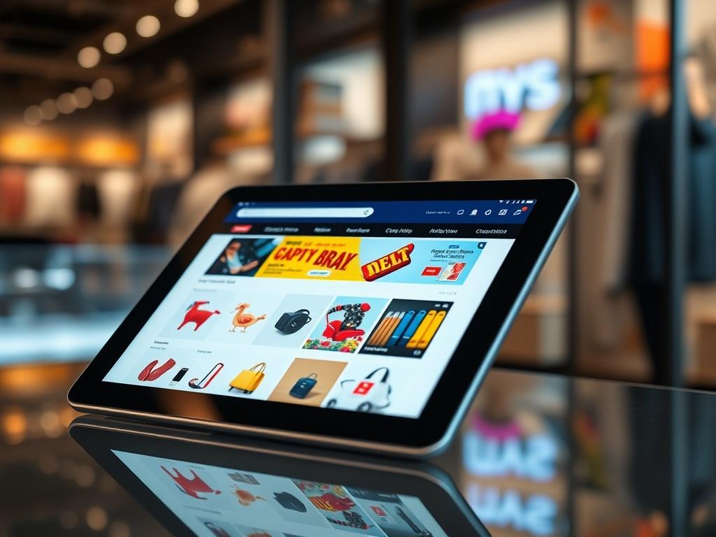 A close up shot of a tablet displaying a vibrant