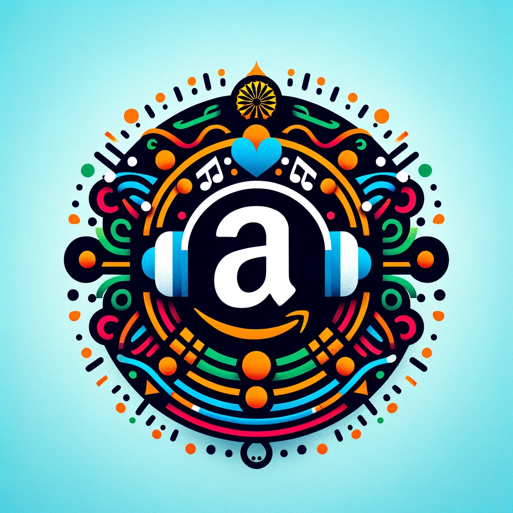 dall·e 2024-01-13 01.50.34 - a logo for the 'amazon music relaunch in india' project, representing innovation in digital music streaming and market revitalization. the logo should.png
