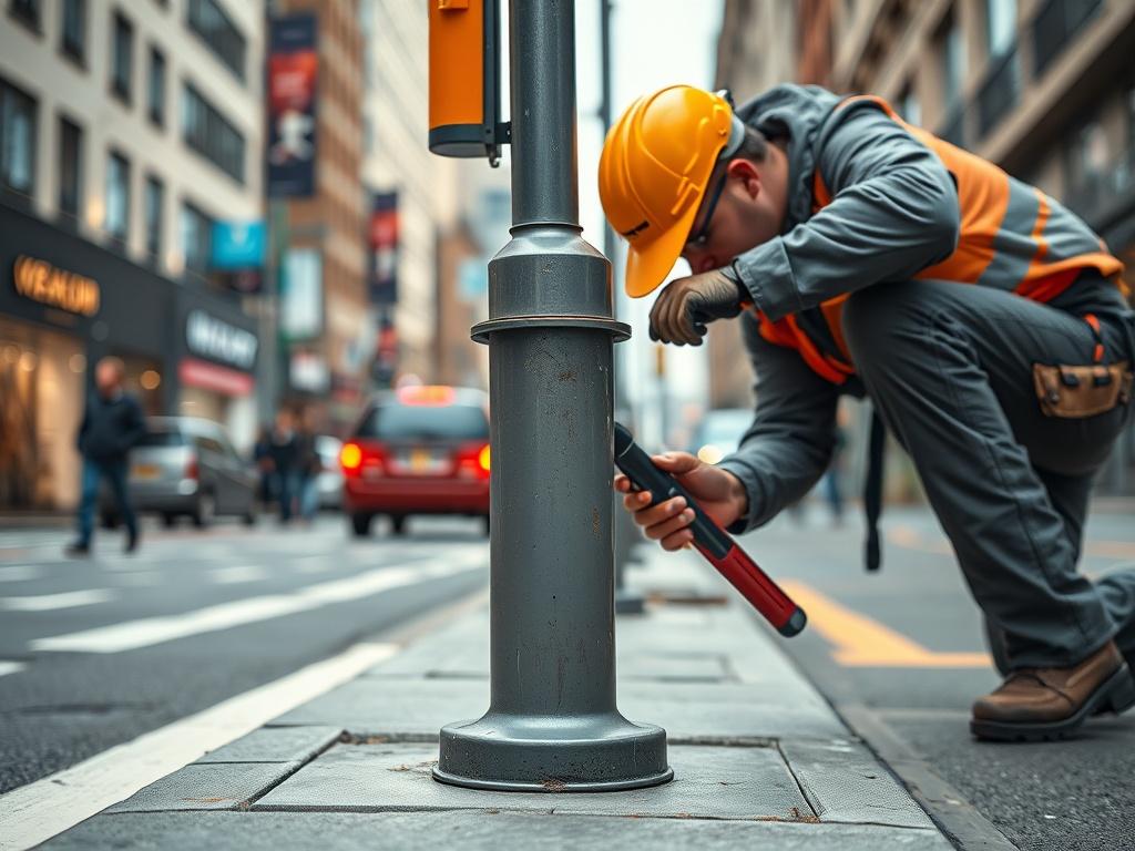 A close up shot of a professional installer working on