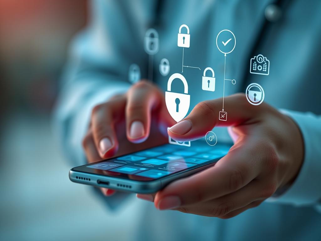 A hyper realistic close up shot of a cybersecurity expert's
