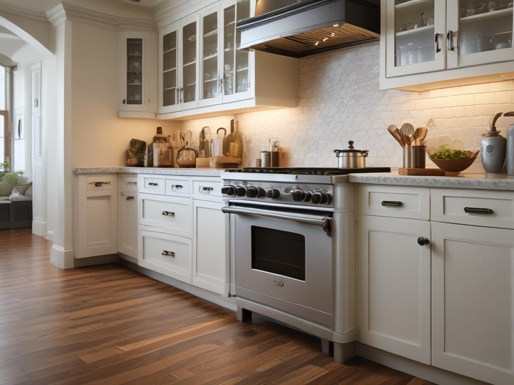 A close up shot of a beautifully restored kitchen in