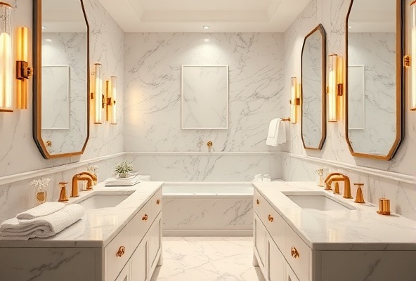 Luxury spa-like bathroom with immaculate finishes