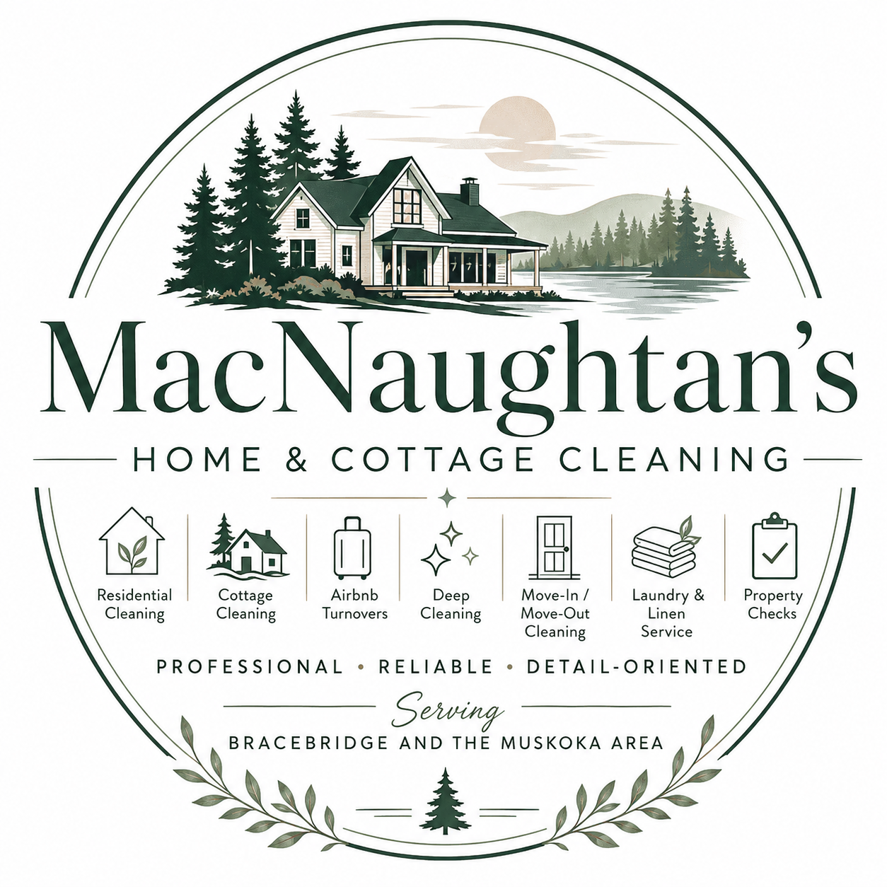 MacNaughtan's Home & Cottage Cleaning Logo