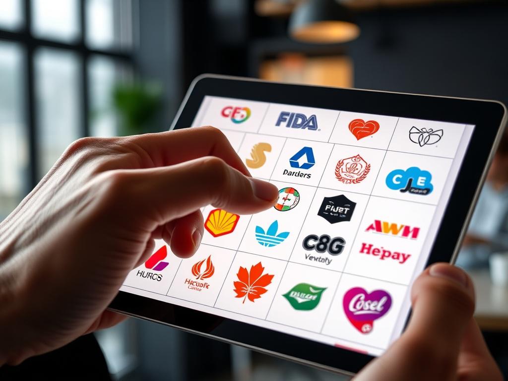 A close up shot of a digital tablet displaying various