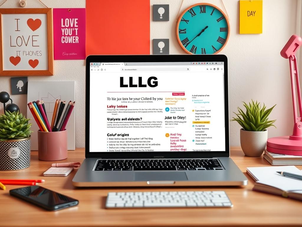 An inviting desk space with an open laptop displaying a