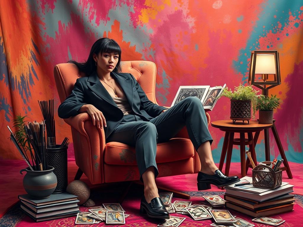 A vibrant and engaging image showcasing a blend of adult