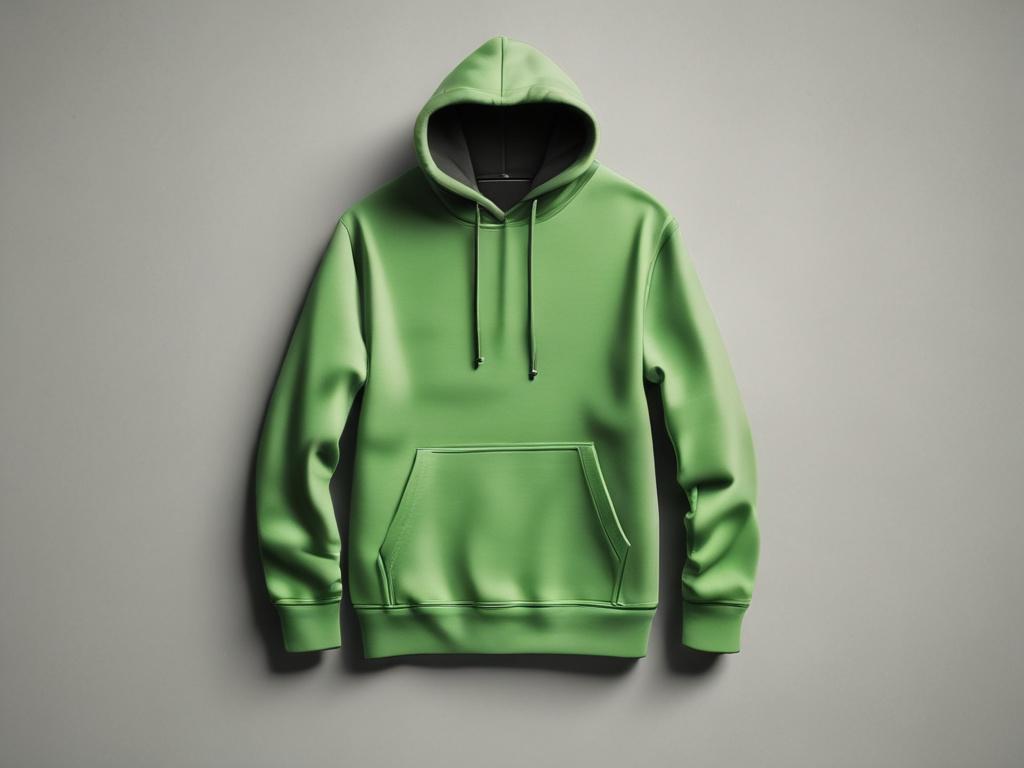 urban hoodie, streetwear, neon green, black, bold design