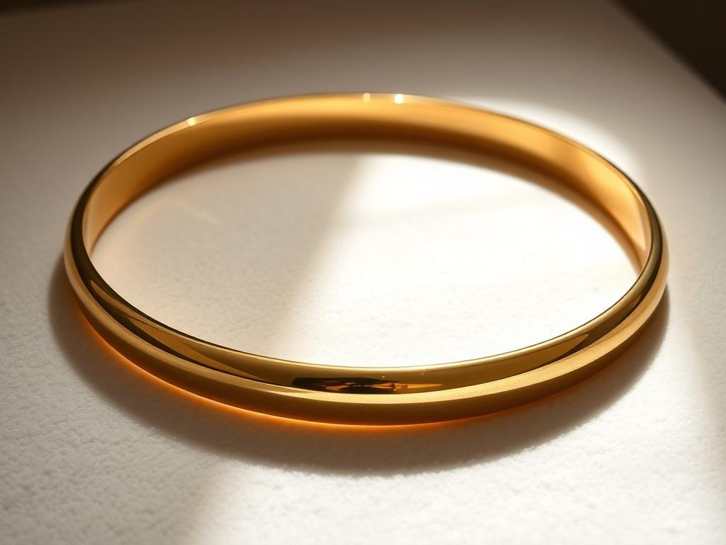 A high resolution image of a real gold bracelet elegantly
