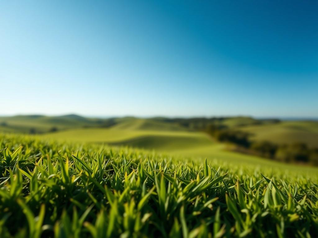 A close up shot of a beautiful, green landscape showcasing