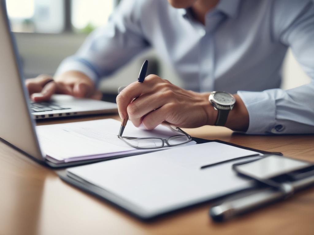 A close-up shot of a professional consultant discussing app strategies with a client, featuring a laptop and notepad on the table. The atmosphere should convey a productive meeting, with a well-lit office background that highlights engagement and collaboration. Ensure the focus is on the interaction, capturing the essence of consultation, in high-resolution with rgb(35, 99, 78) tones.
