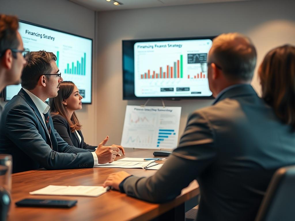 A close up shot of a financial advisor presenting a