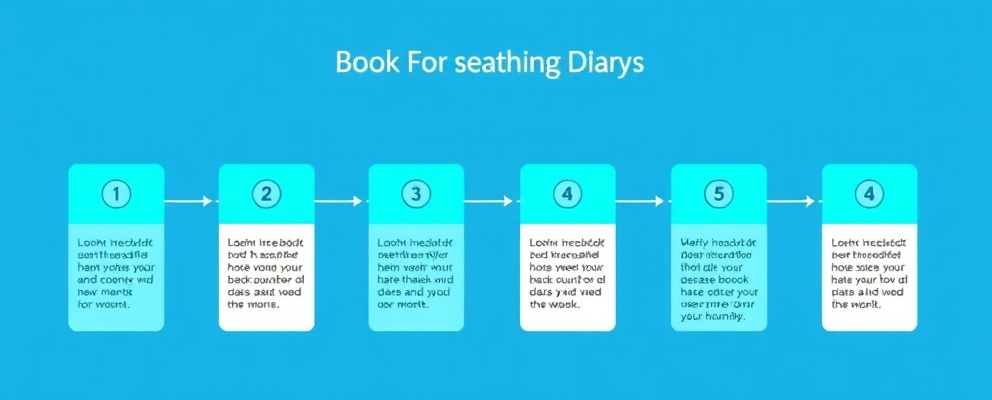 Healthcare booking process flow with 6 steps